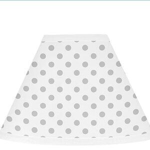 Sweet JoJo Designs Grey and White Polka Dot Lamp Shade